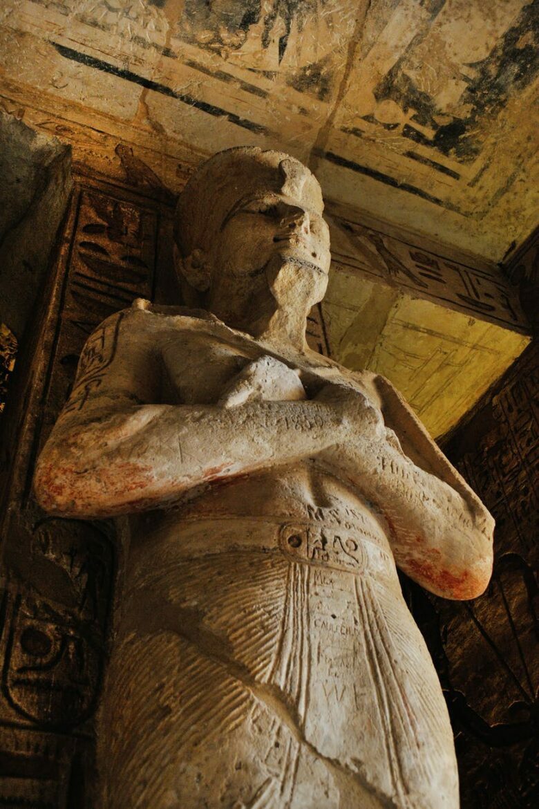 mummy sleeping statue