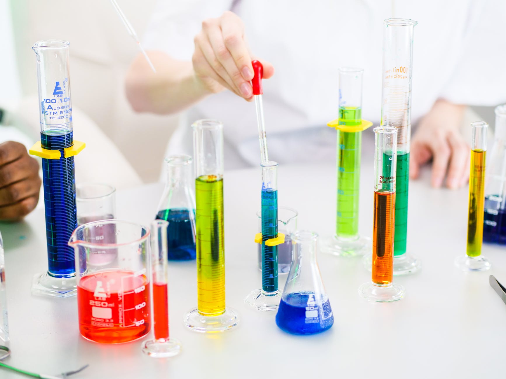 close up view of an experiment